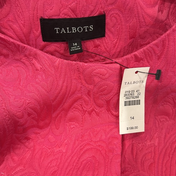 NWOT Navy Blue Jacquard Paisley Crop Sleeve Long Coat Midi - Picture 10 of 12